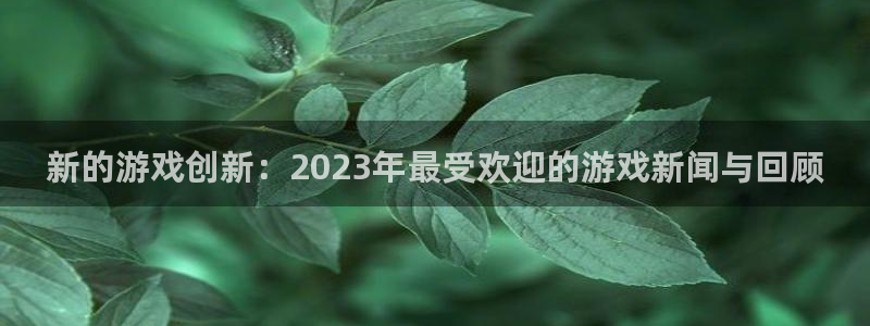 高德娱乐开户测速:新的游戏创新:2023年最受欢迎的游戏新闻