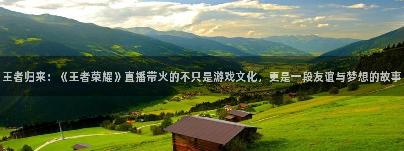 qy球友会体育网站：王者归来：《王者荣耀》直播带火的不只是游戏文化，更是一段友谊与梦想的故事